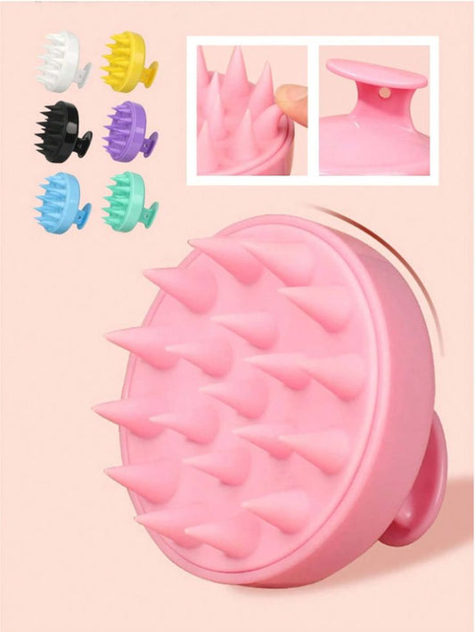 Hair Scalp Massager Shampoo Brush With Soft Silicone Bristles Scalp Hair Care Scrubber - Hair Scrubber, Hair Washing Brush, Scalp Exfoliator For Dandruff Removal And Control Hair Brush Comb